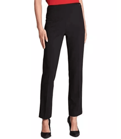 DKNY Solid Deep Women's Stretch Ankle Dress Pants Black 2