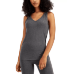 Alfani Ultra Soft Modal Tank Top Large, Heather Charcoal