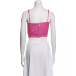 NWT Versace Square Neckline Sleeveless Crop Top Pink