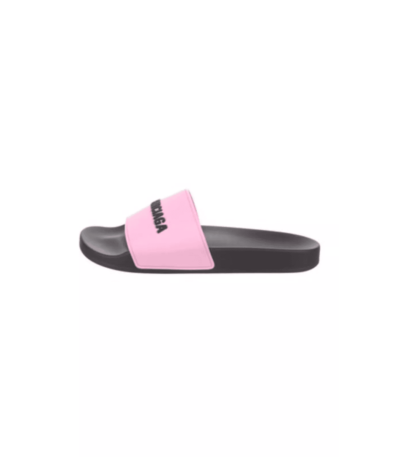 Balenciaga Rubber Graphic Print Slides Pink US11 IT41