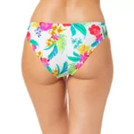 Salt + Cove Womens Juniors Floral Print Hipster Swim Bottom Separates White L