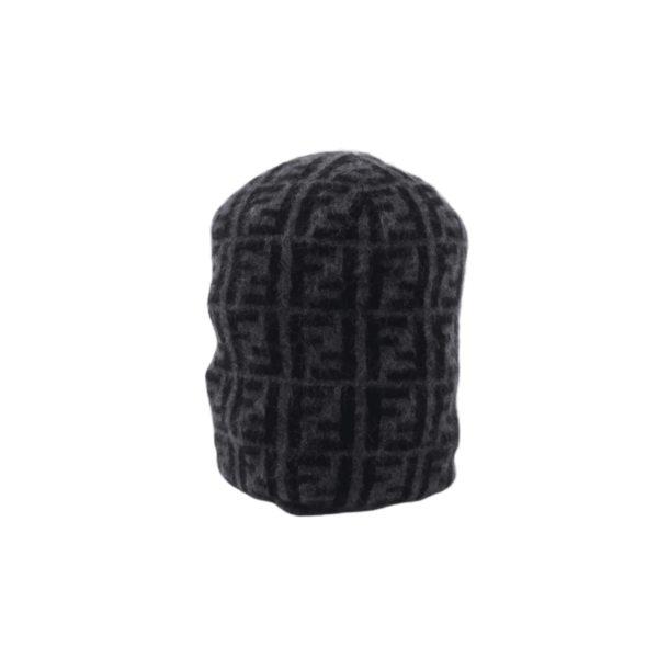 Fendi Fur Beanie Hat Grey 2646