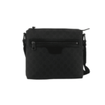 Gucci Front Zip Messenger Black GG 2644