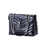 YSL LouLou Medium Black SHW