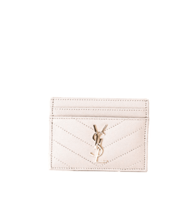 YSL Cassandre Cardholder Pink Pale
