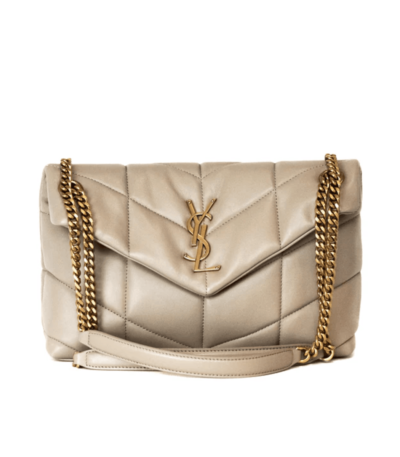 YSL Puffer Small Dark Beige