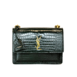 YSL Sunset Medium Dark Mint Croc