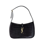 YSL Le 5 A 7 Shoulder Bag Black Croc
