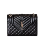 YSL Envelope Bag Medium Black SHW