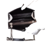 YSL Envelope Bag Medium Black SHW