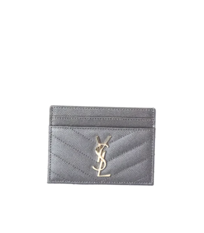 YSL Cassandre Cardholder Fog Grey