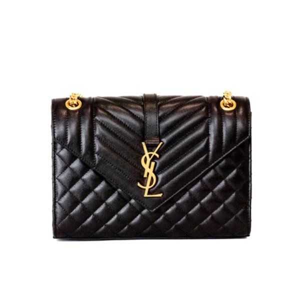 YSL Envelope Bag Medium Black GHW