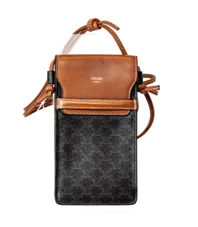 Celine Phone Pouch Brown Triomphe