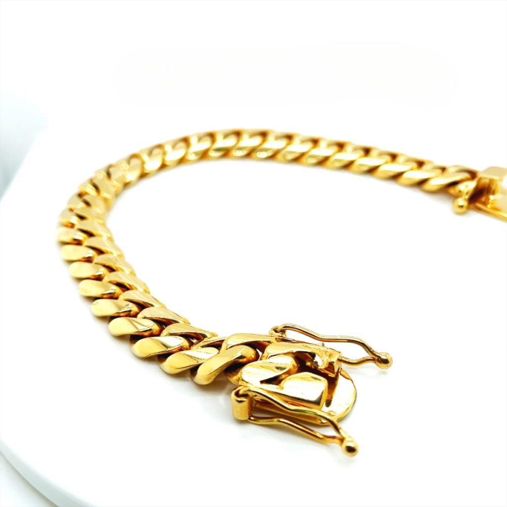 12mm Miami Cuban link Bracelet 14k solid gold