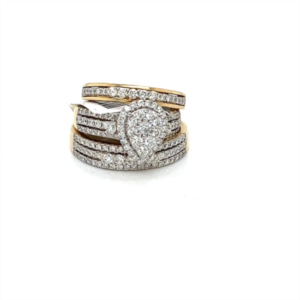 Yellow Gold 14K 1.75ct dia, trio set