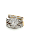 Yellow Gold 14K 1.75ct dia, trio set