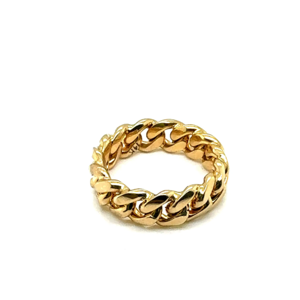 Hand Made 6mm Miami Cuban Links Ring 18k solid gold