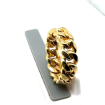 10mm Miami Cuban Link 18k solid Gold ring