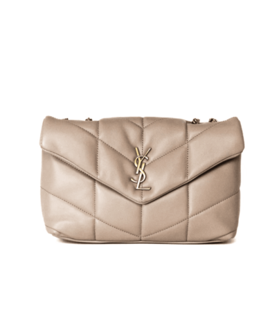 YSL Puffer Toy Dark Beige