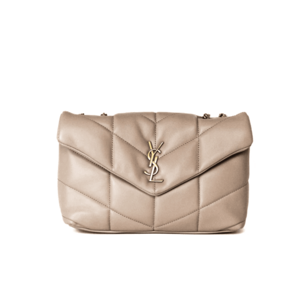 YSL Puffer Toy Dark Beige