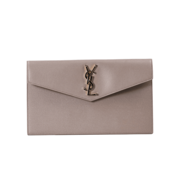 YSL Uptown Pouch Dark Beige