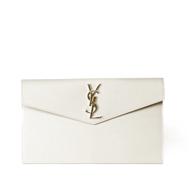 YSL Uptown Pouch Blanc Vintage