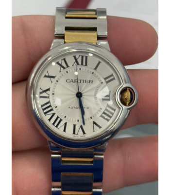Cartier BB 36mm TT wht dial w/pprs