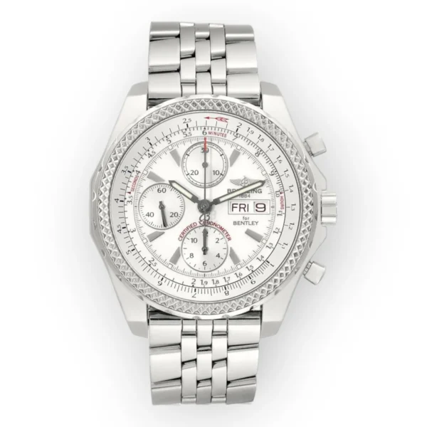 Breitling Bentley Motors A13362 GT White Dial Steel Mens Watch