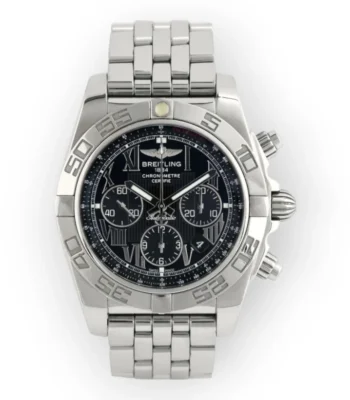 Breitling Chronomat 01 AB0110 Black Dial Chronograph Steel Mens Watch