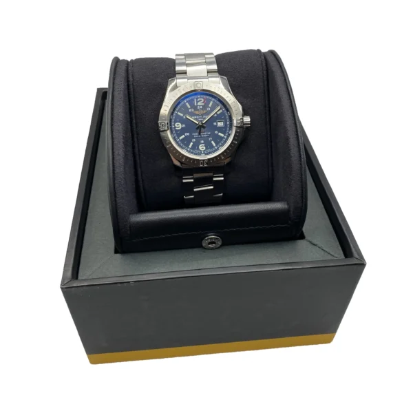 Breitling Colt Stainless Steel 44mm  Blue Dial Quartz Mens Watch A74388