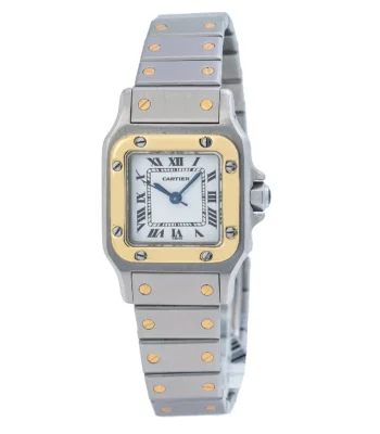 Cartier Santos Galbée W20057C4 24MM White Dial With Two Tone Bracelet
