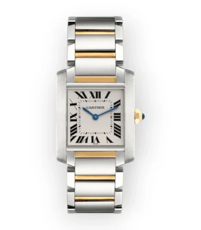 Cartier Tank Francaise Steel Yellow Gold Watch W51006Q4