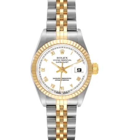 Ladies Rolex Datejust 69173 26mm White Dial Two Tone Bracelet