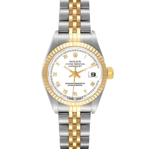 Ladies Rolex Datejust 69173 26mm White Dial Two Tone Bracelet