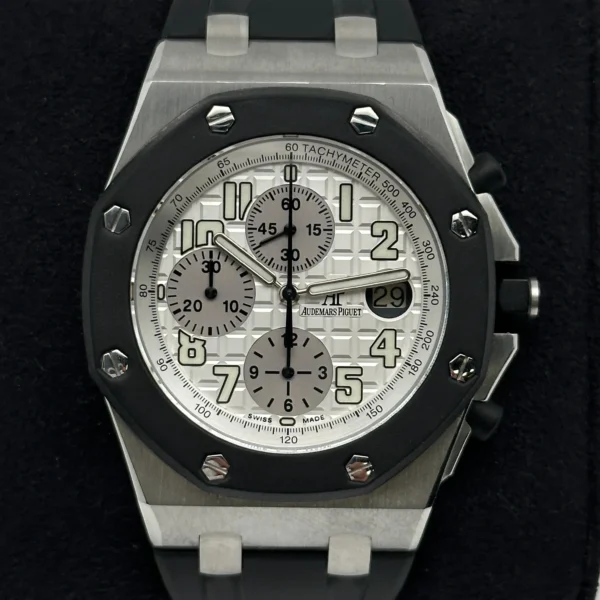 Audemars Piguet Steel Rubber Strap Silver Dial Mens Watch 25940SK.OO.D002CA.02