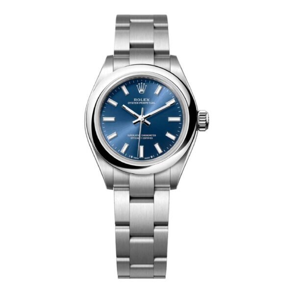 Rolex Oyster Perpetual 28mm Steel Blue Dial Automatic Ladies Watch 276200